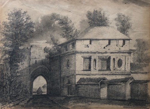 Disegno antico porta della - antico,,