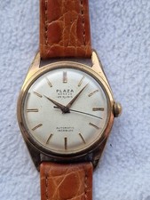 Orologio Uomo Vintage Plaza Geneve Automatico Oro Swiss Made ETA 2451 -FUNZIONA- LEGGI!