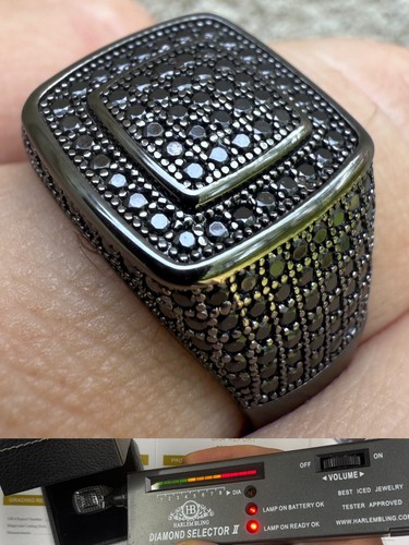 Anello uomo moissanite - anello, nero