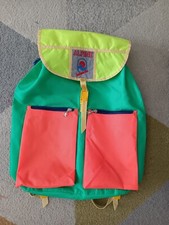 ZAINO INVICTA ALPINE VERDE GIALLO ARANCIONE VINTAGE ANNI 80 90  u105