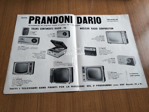 1962 prandoni dario radio - prandoni, tv