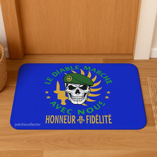 Tapis de porte militaire – Le Diable marche avec nous – Honneur & Fidélité