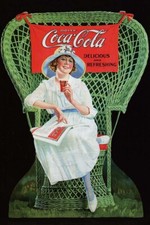 Poster Manifesto Locandina Pubblicitaria  d'Epoca Stampa Vintage Coca Cola Drink