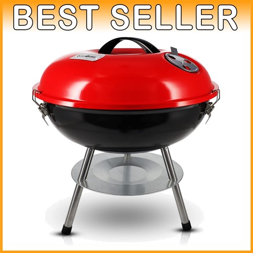 Gas portable bbq grill - on,
