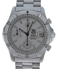 Orologio Cronografo Vintage Uomo Tag Heuer 38mm Serie 2000 262.206/1 Quadrante Grigio!