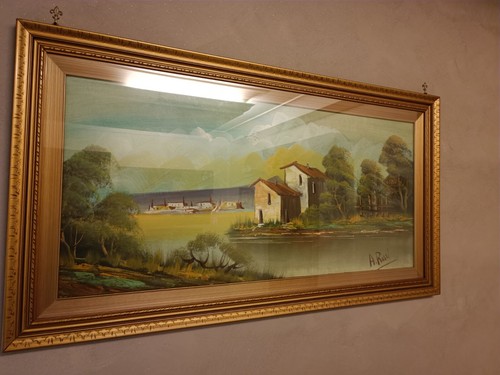 Dipinto olio tela vintage - olio,