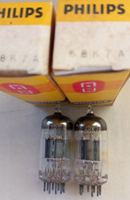 6BK7 A LOTTO DI 2 VALVOLE, PHILIPS,  TUBES,   UGUALI, NUOVE,