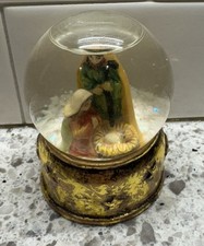 Mappamondo Neve Decorazione Presepe Natale Bambino Gesù 3,5 Pollici