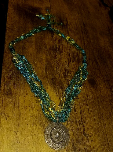 Collana medaglione boho etnico - collana,