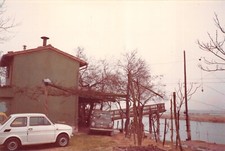 AL5-85) 2 FOTOGRAFIE MARINA ROME BAIONA CASETTA PADELLONE PESCA RAVENNA