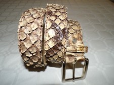 CINTURA BASILE'S PITONE  100% PYTHON SKIN BELT HAND MADE IN ITALY  MIS 100/115