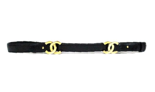 Cintura skinny chanel pelle - chanel,