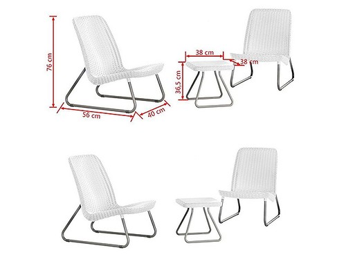 Rio patio set bianco - l.rio,