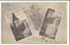 lavagna antica cartolina della basilica di san salvatore spedita nel 1929