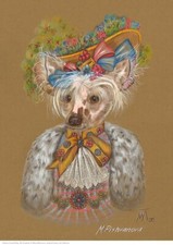 Chinese Crested Dog Lady A3