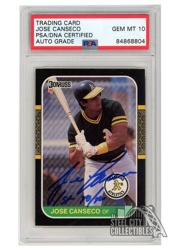 Jose canseco 1987 - donruss, "1st