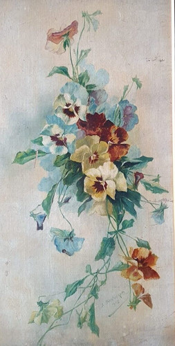 Antico dipinto fiori