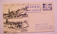 NORWAY  HOPEN STASJON 1962 CACHETED