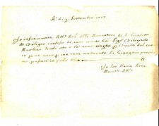 1717 FOLIGNO Ricevuta Maria Anna MOROTTI badessa SANTA ELISABETTA per censi