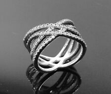 ANELLO PANDORA ORIGINALE "LINEE COSMICHE" 196401CZ-50 ARGENTO 925 DONNA