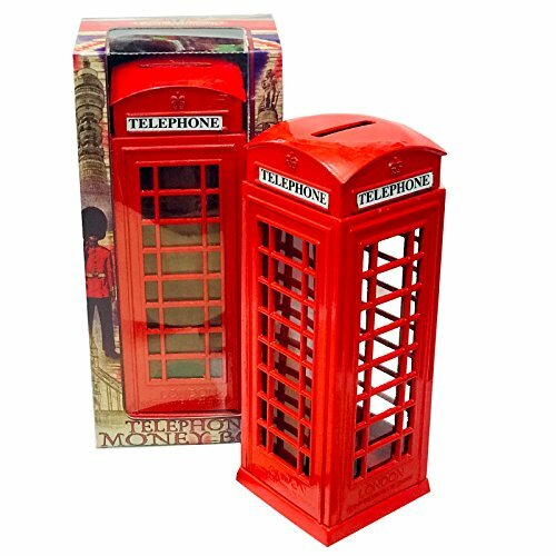 Metal red telephone booth - metal,