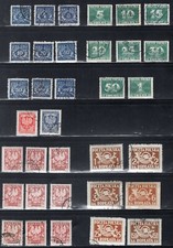 POLONIA 1936-1953 BEL LOTTO NUMERI RETRO DEL LIBRO COMPRESI SET COMPLETI VFU