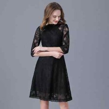 Vestito Abito Donna Corto Nero