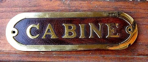 Insegna cabine ottone - insegna, in