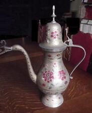 antica brocca versatoio anfora orientale metallo tipo argento Sheffield decori