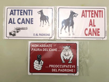 Targa Cartello Attenti Al Cane