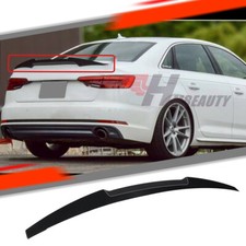 PER 2016-2024 AUDI A4 S4 RS4 B9 8W  SPOILER POSTERIORE AUTO ALETTONE NERO LUCIDO