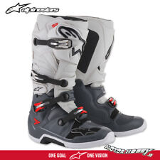STIVALI CROSS ENDURO ALPINSTARS TECH 7 DARK GRAY LIGHT GRAY RED FLUO TAGLIA 44,5