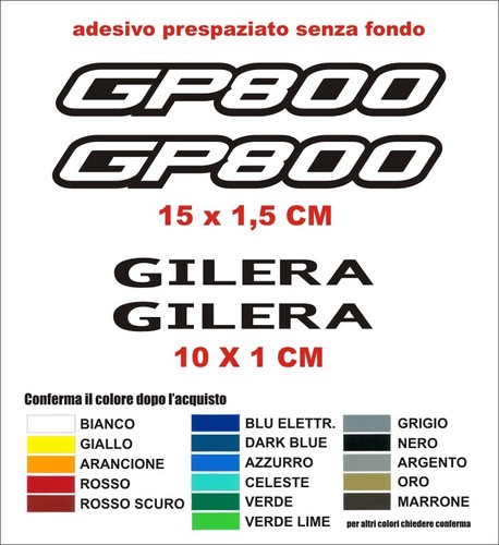Adesivi gilera gp800 800 - adesivi,