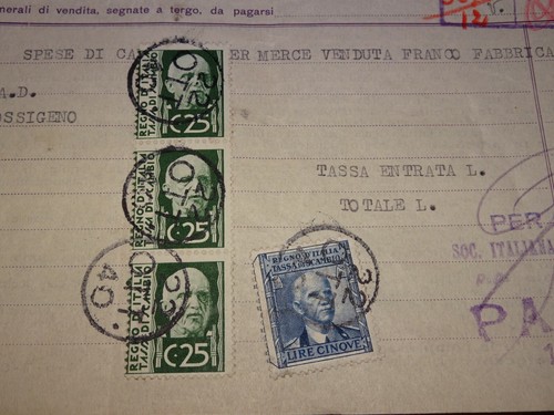 Antico documento con marche - documento, da