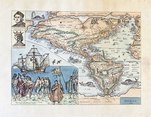 Mappa america 1586 stampa - 1586, |