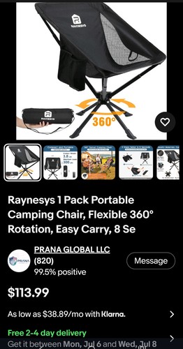 Sedia leggera portatile