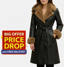 Cappotto donna lungo in pelle