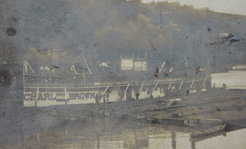 Vintage barca vapore - barca,