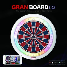 Granboard 132 Professional Soft Tip Dartboard Softip Dart Elettronico Bianco