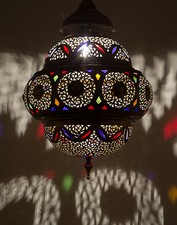 Lampadario vetro marocchino