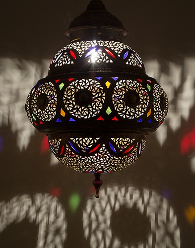 Lampadario vetro marocchino