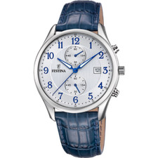 Orologio Cronografo Uomo Festina pelle elegante blu F6855/A