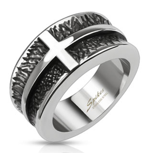 Croce anello nastro - nastro, acciaio