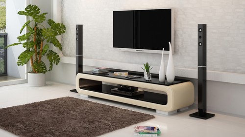 Credenza rtv pelle vetro - credenza, tv