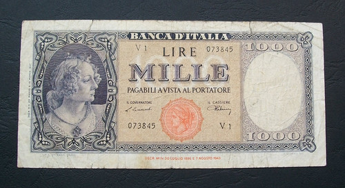 1000 lire testina decreto - lire,