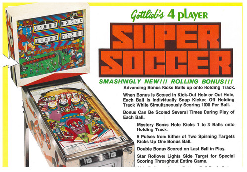 Super soccer gottlieb flipper - super,