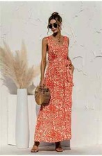 Elegante vestito abito rosso