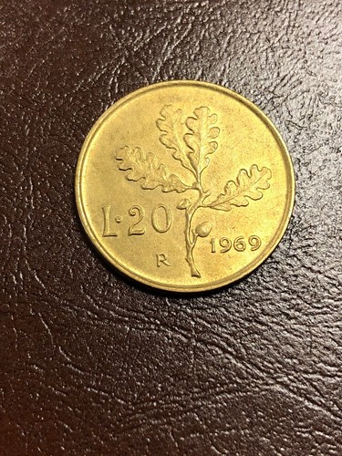 Moneta repubblica lire - moneta, 20