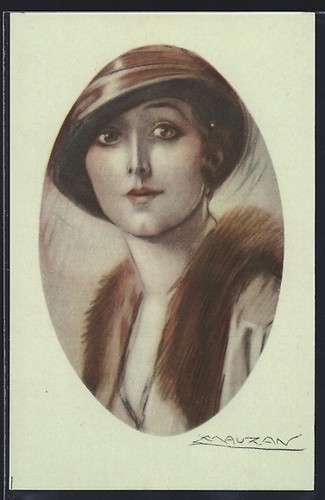 Cartolina artista mauzan - d'artista,
