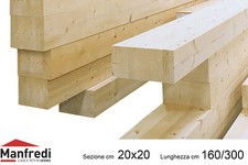 Travi in Legno Lamellare di Abete GL24h, Sez 20x20 cm, Lunghezza da 160 a 300 cm